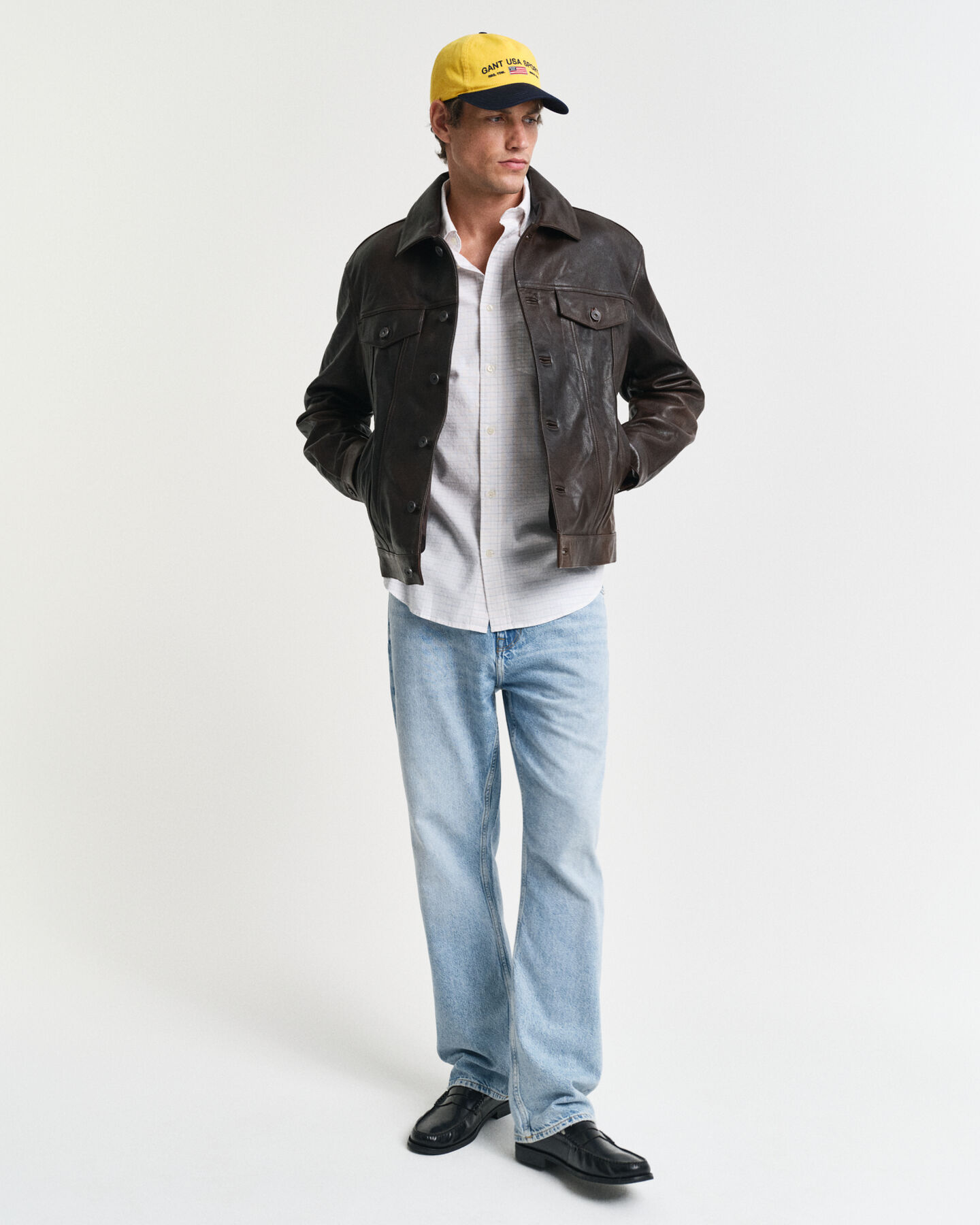 Camisa Oxford cl&aacute;ssica Tattersall regular fit