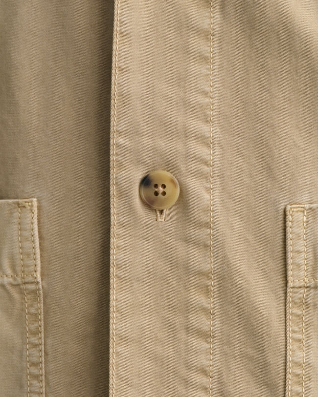 Sobrecamisa em sarja tingida