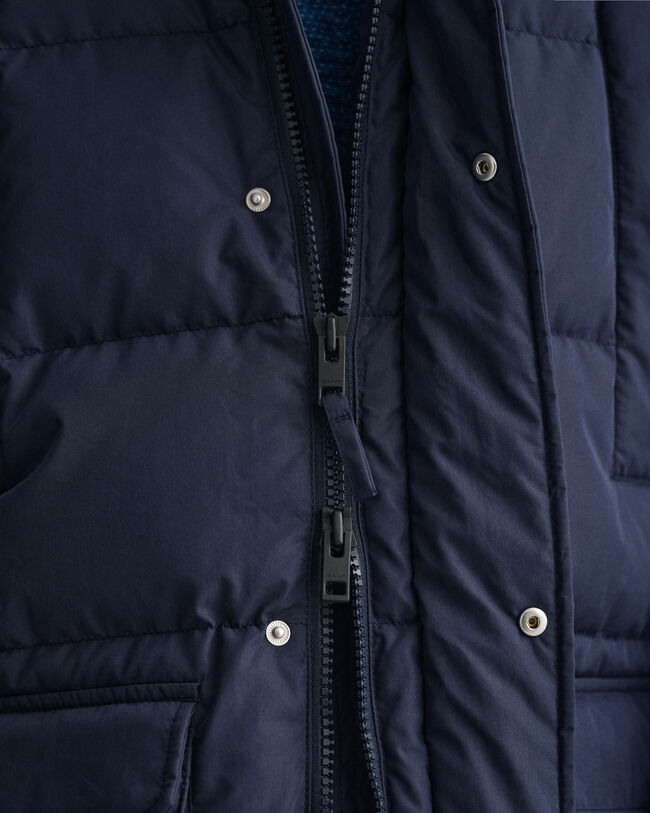 Blusão de penas comprido Alta