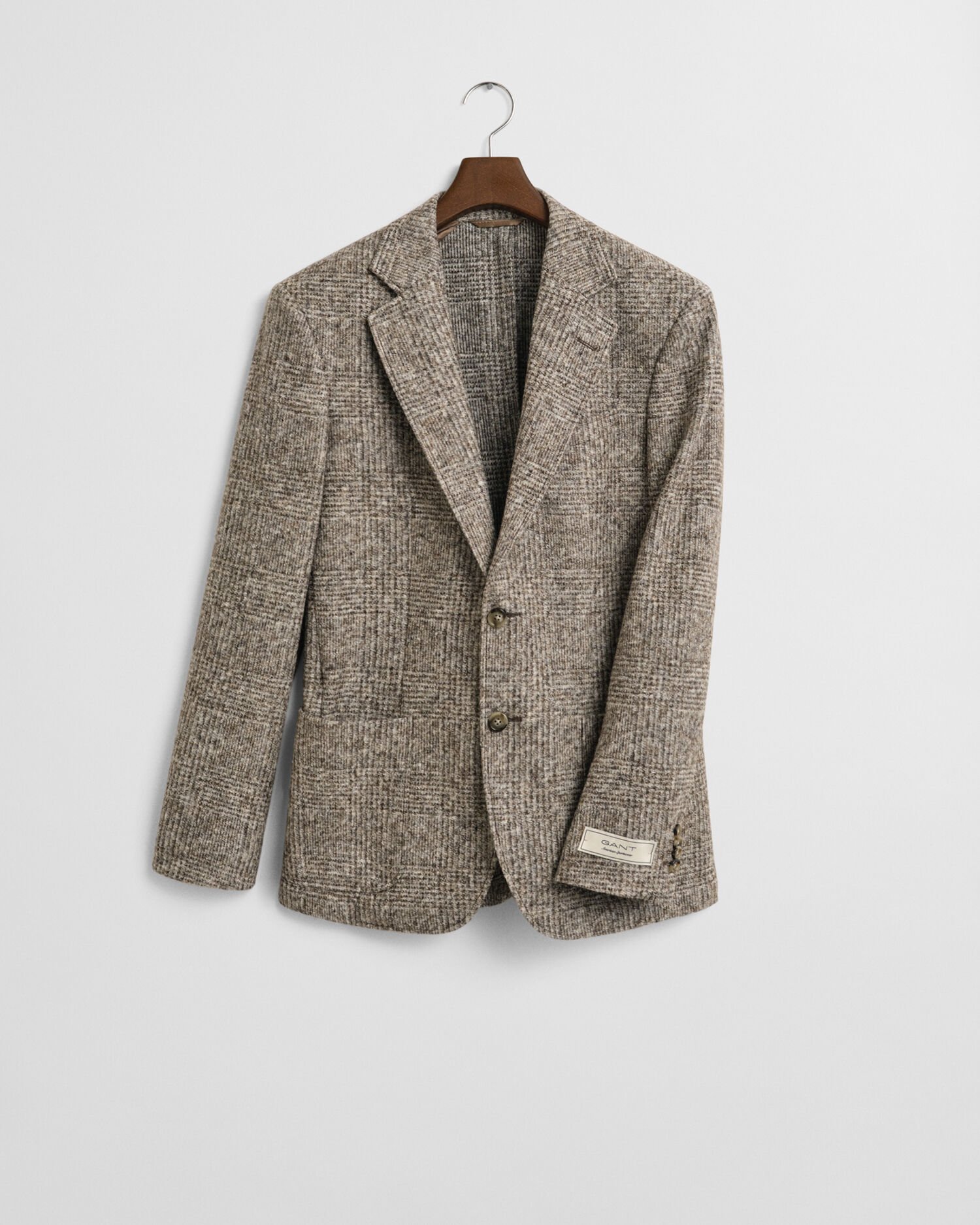 Blazer de malha com padrão de xadrez