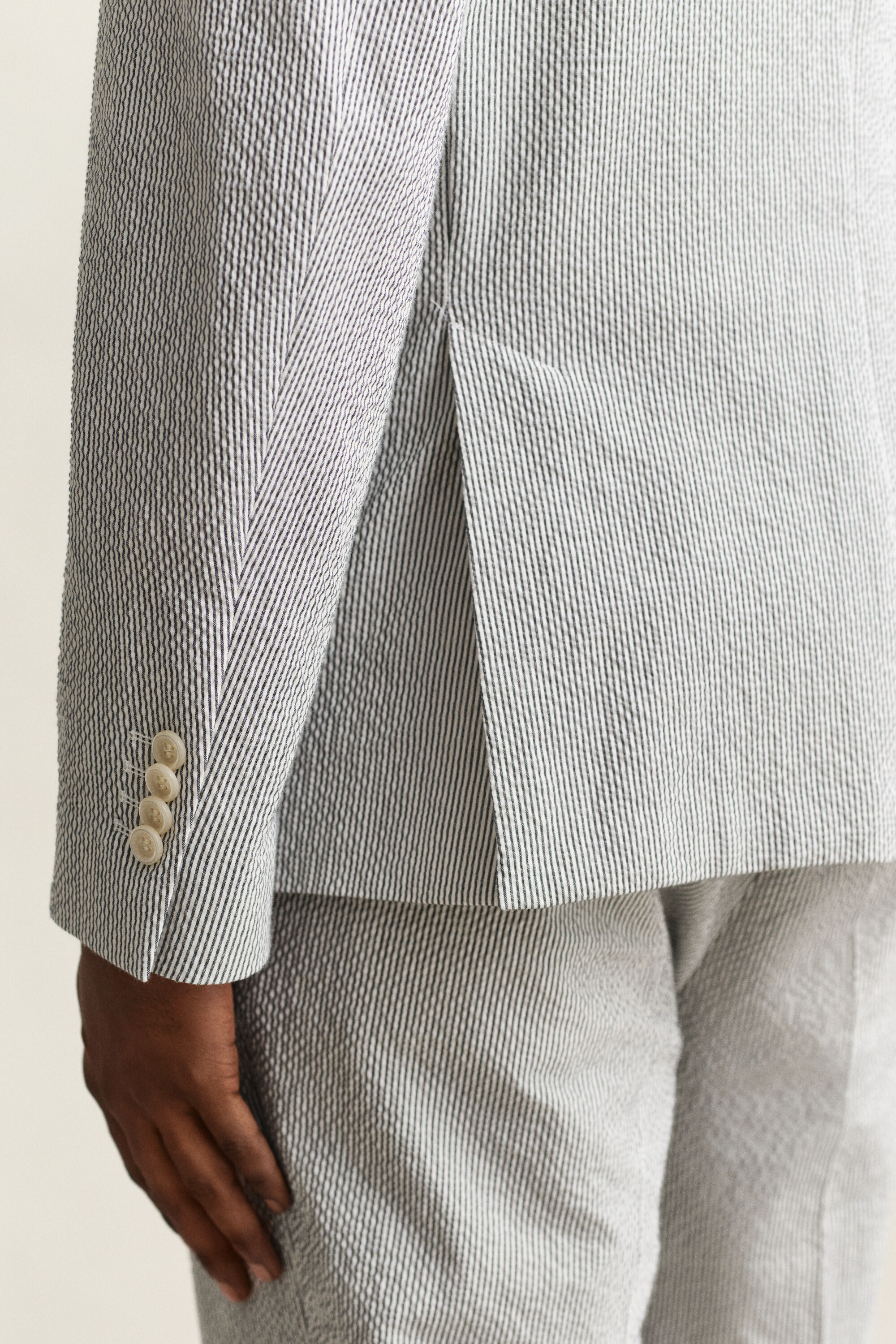 Casaco de fato Seersucker