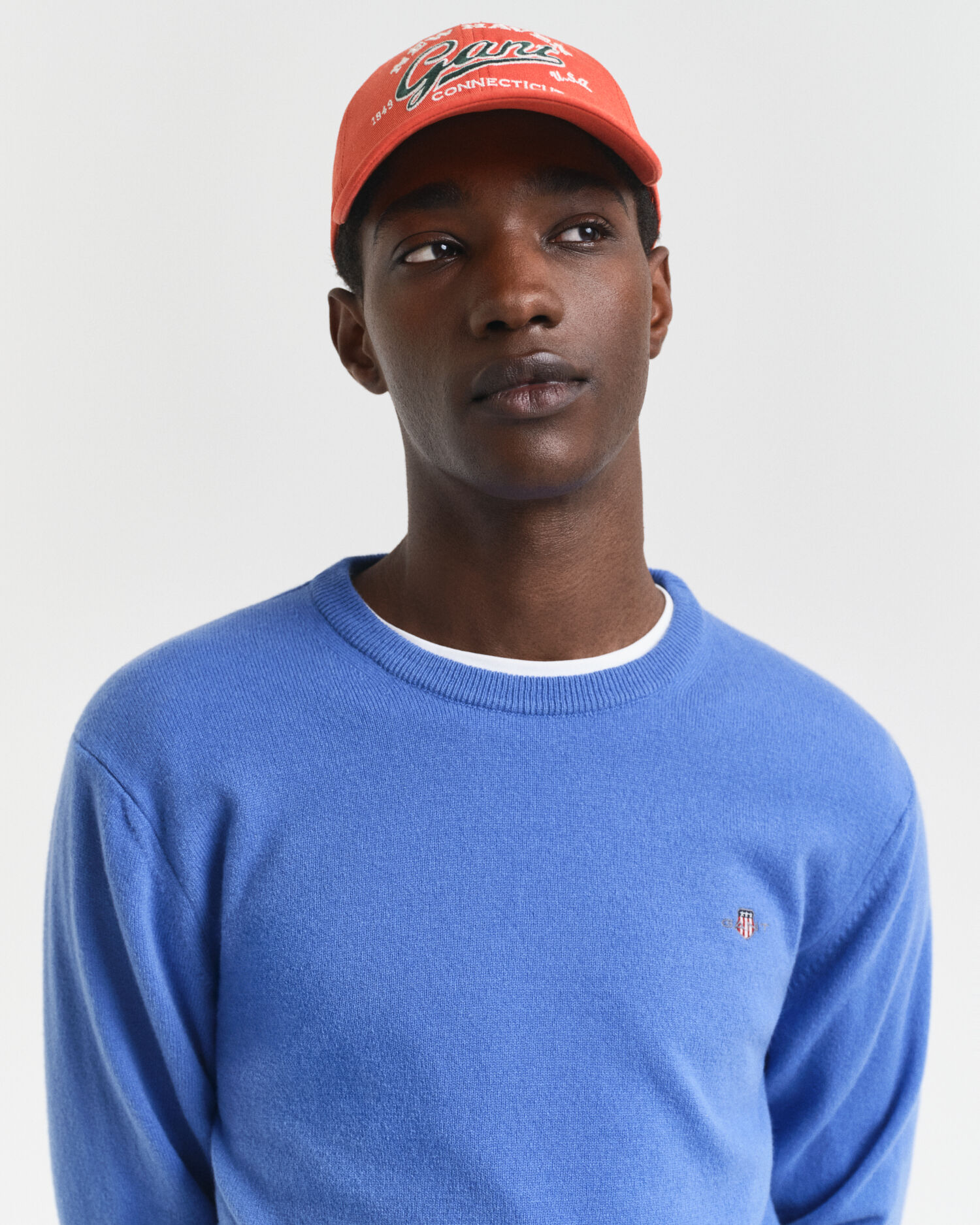 Camisola de malha com decote redondo em lã extrafina