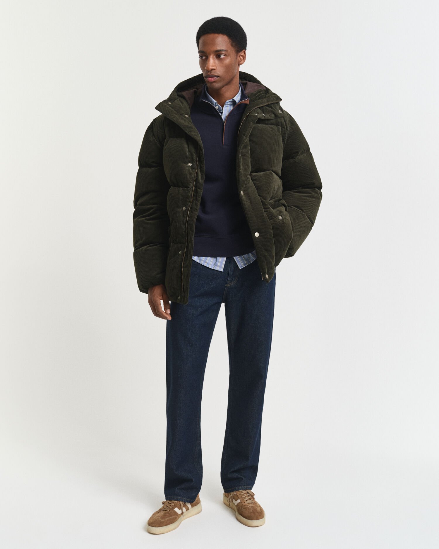 Sweatshirt com meio fecho Sacker Rib