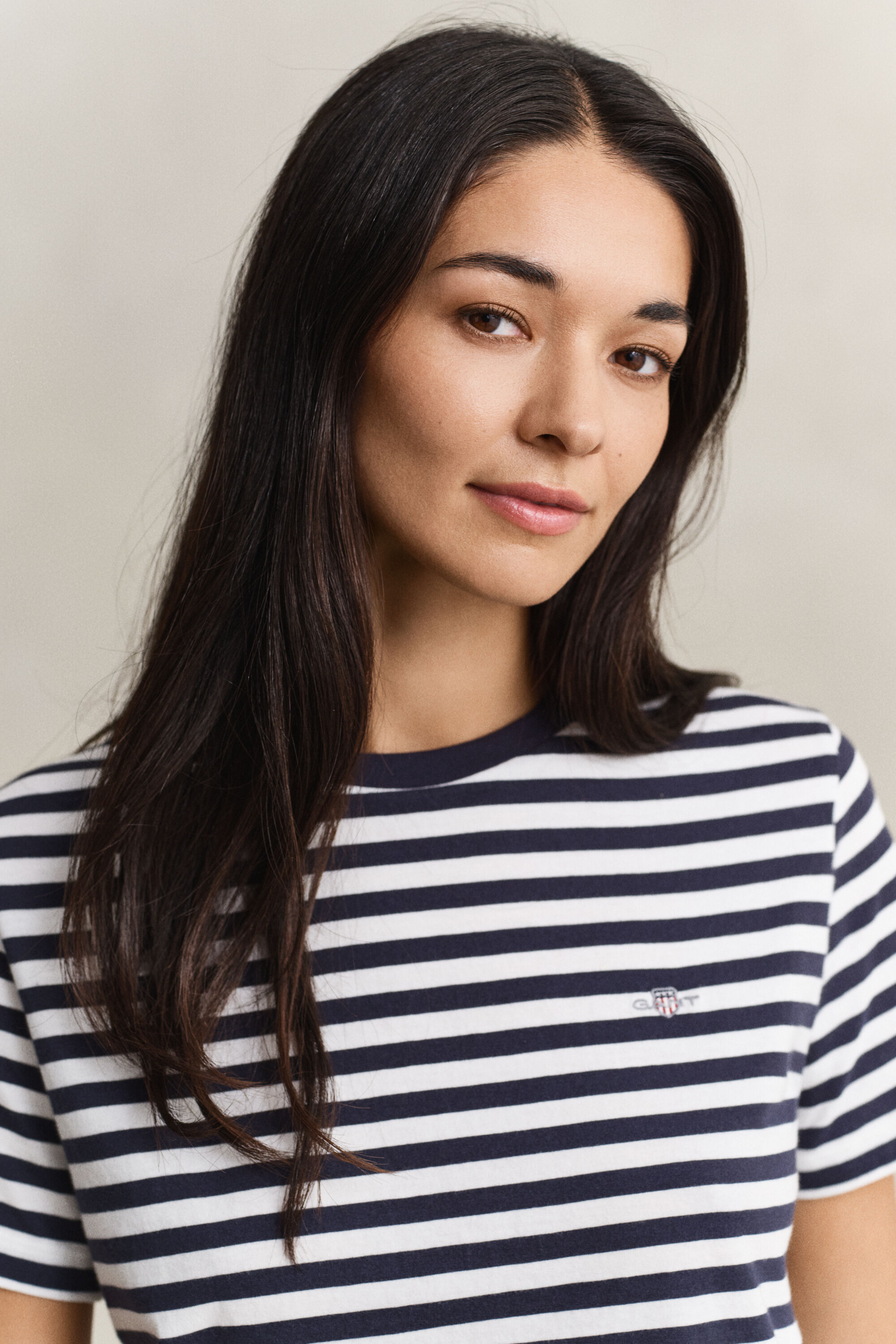 T-shirt às riscas Shield