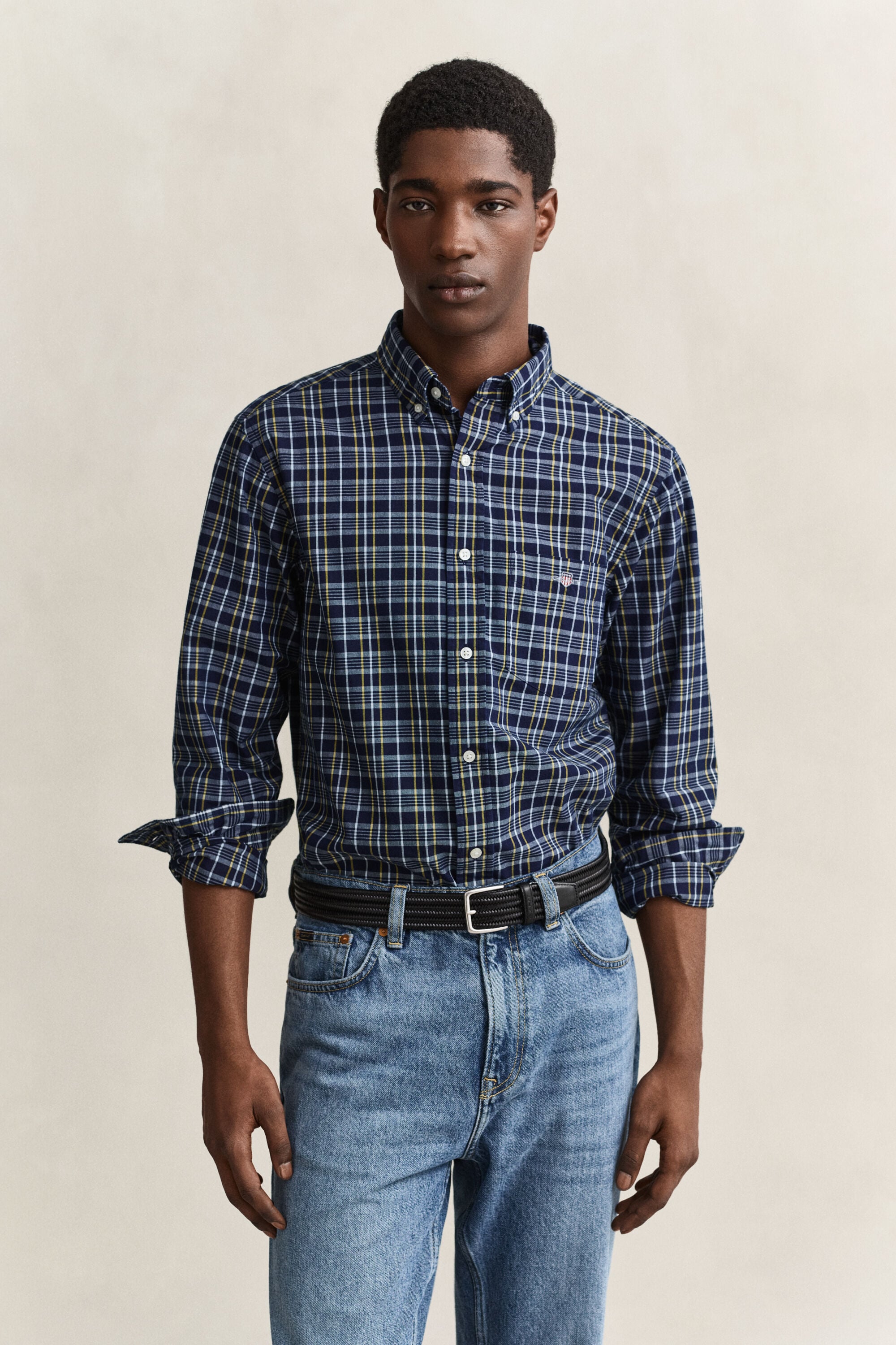 Camisa de popelina com padrão de xadrez Archive