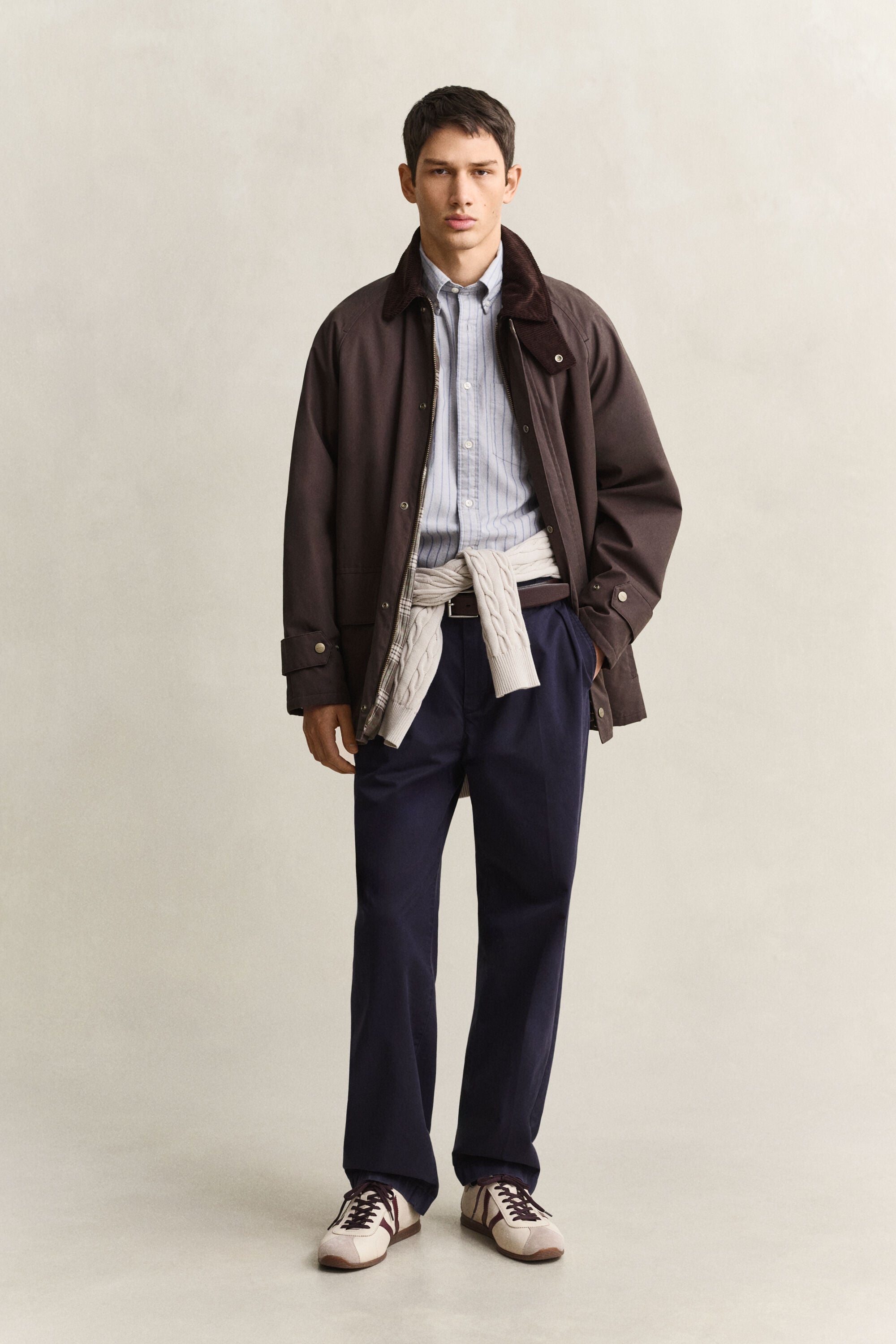 Camisa Oxford às riscas Classic
