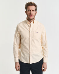 Camisa Oxford clássica com riscas finas regular fit
