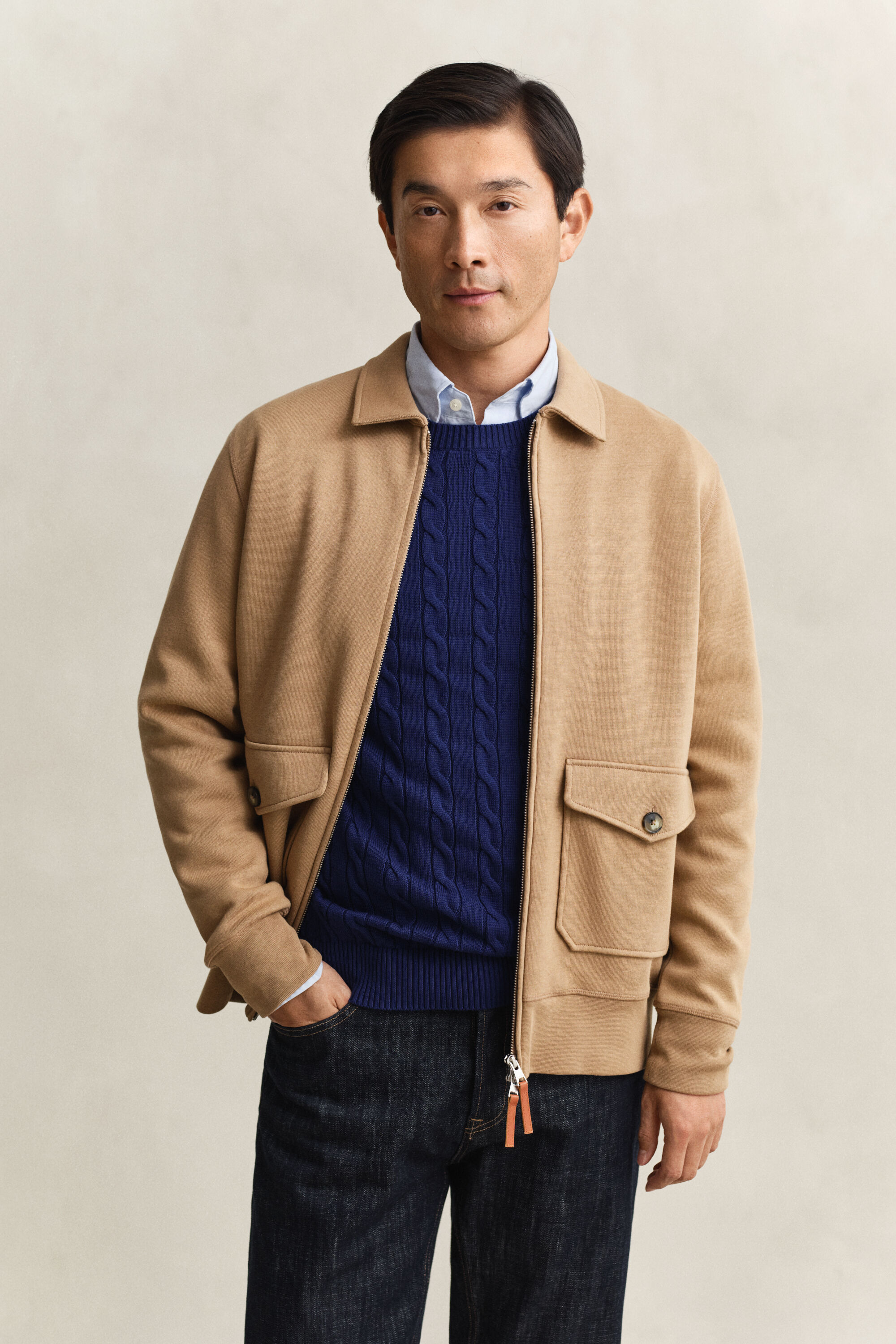 Sweatshirt com fecho de correr Ponte Di Roma