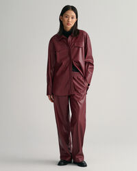 Calças Pull-On em pele sintética relaxed fit