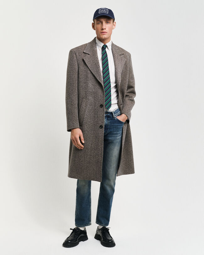 Camisa Oxford clássica às riscas regular fit