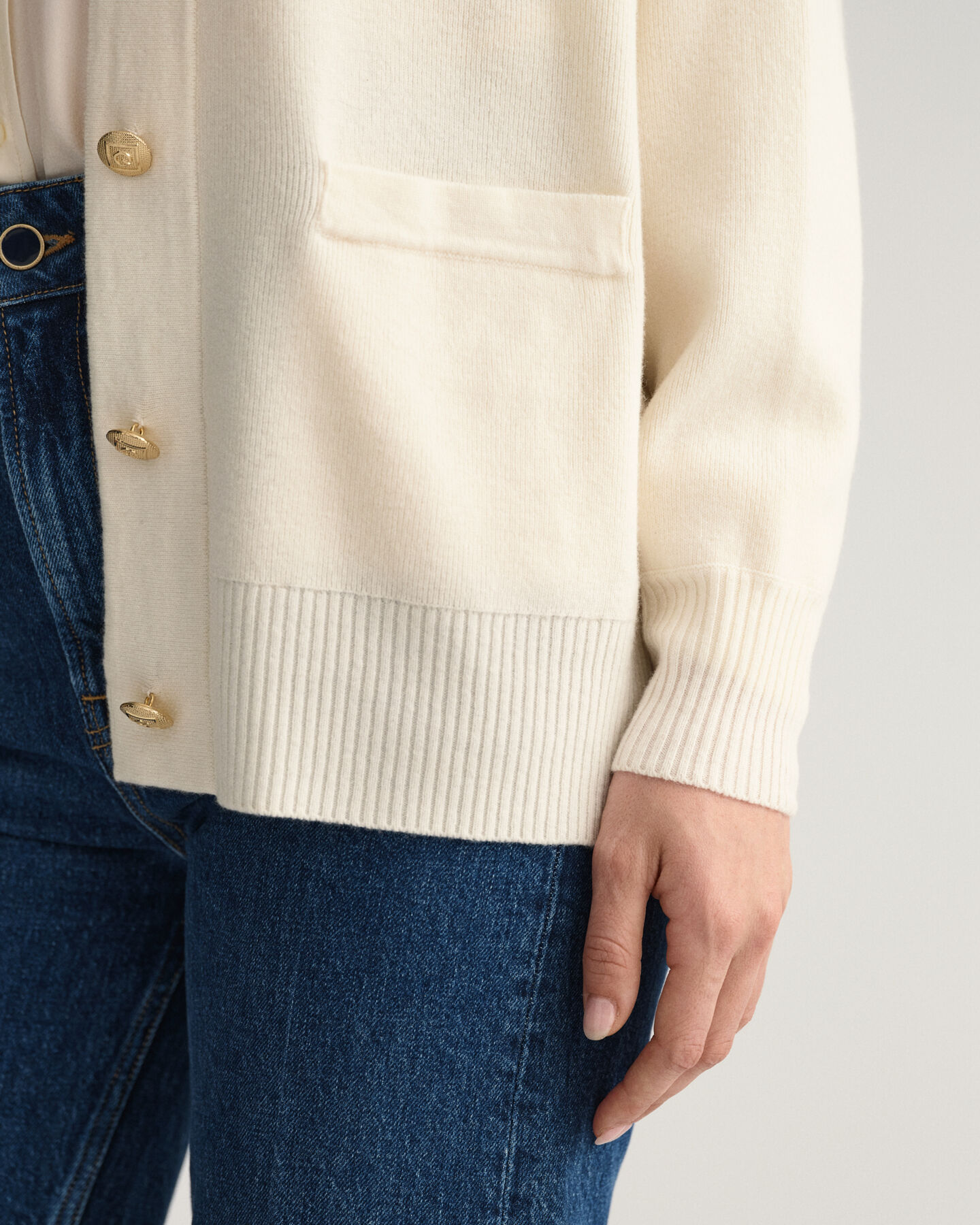 Casaco de malha liso oversized