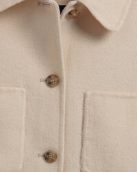 Casaco-camisa cosido &agrave; m&atilde;o