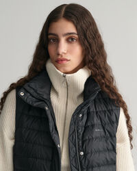 Colete comprido de penas leve