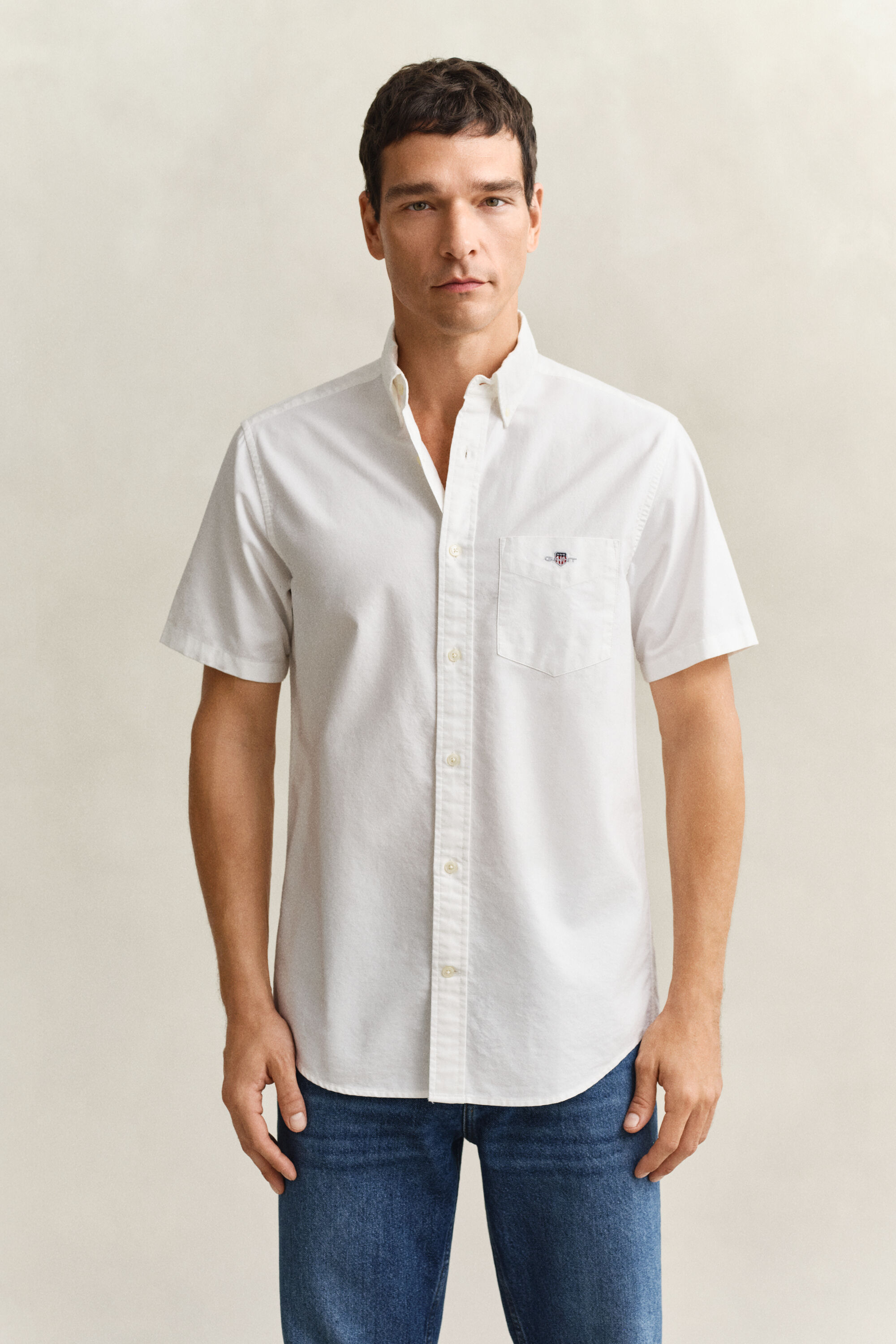 Camisa de manga curta Oxford Classic
