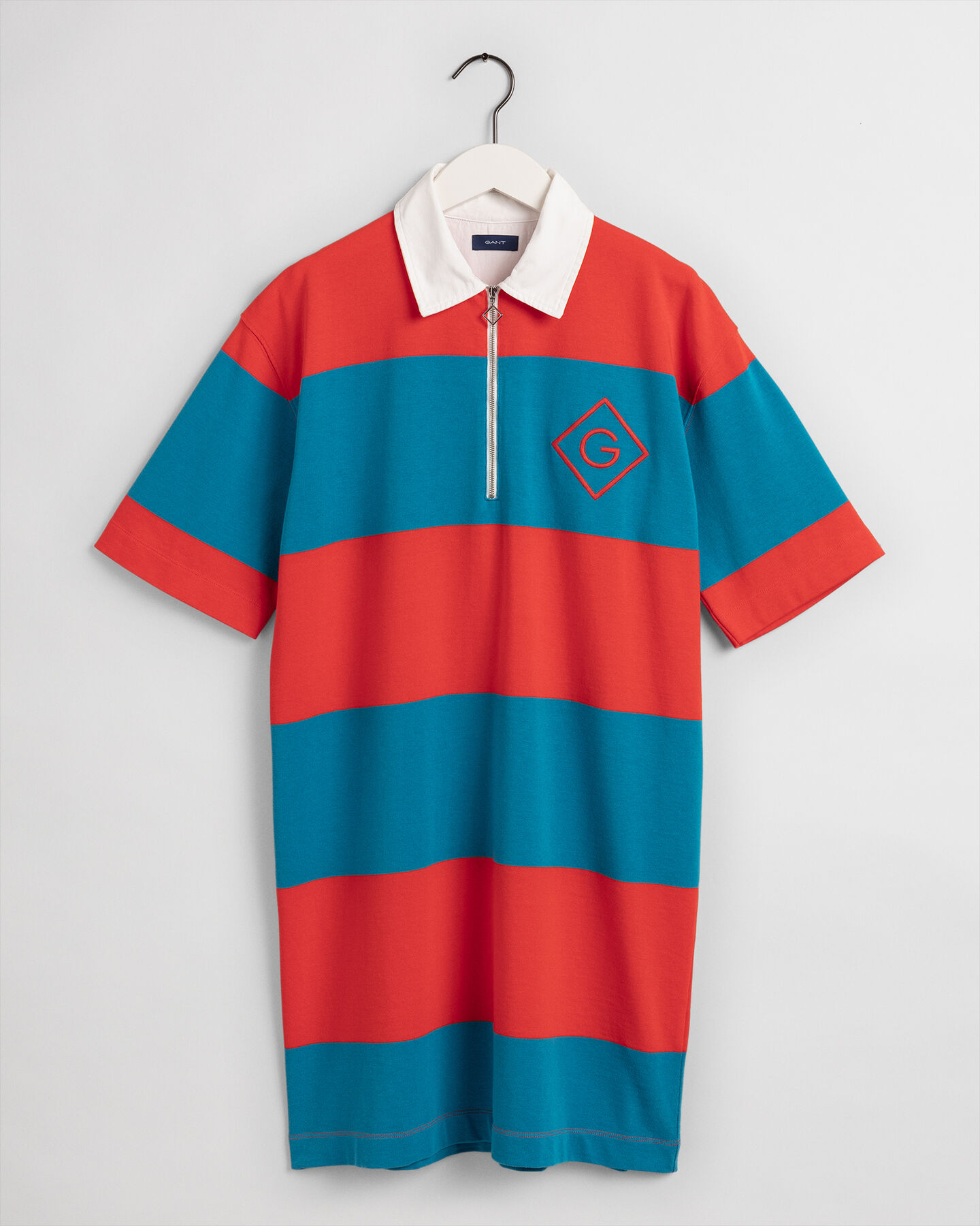 Vestido Heavy Rugger de manga curta com fecho de correr