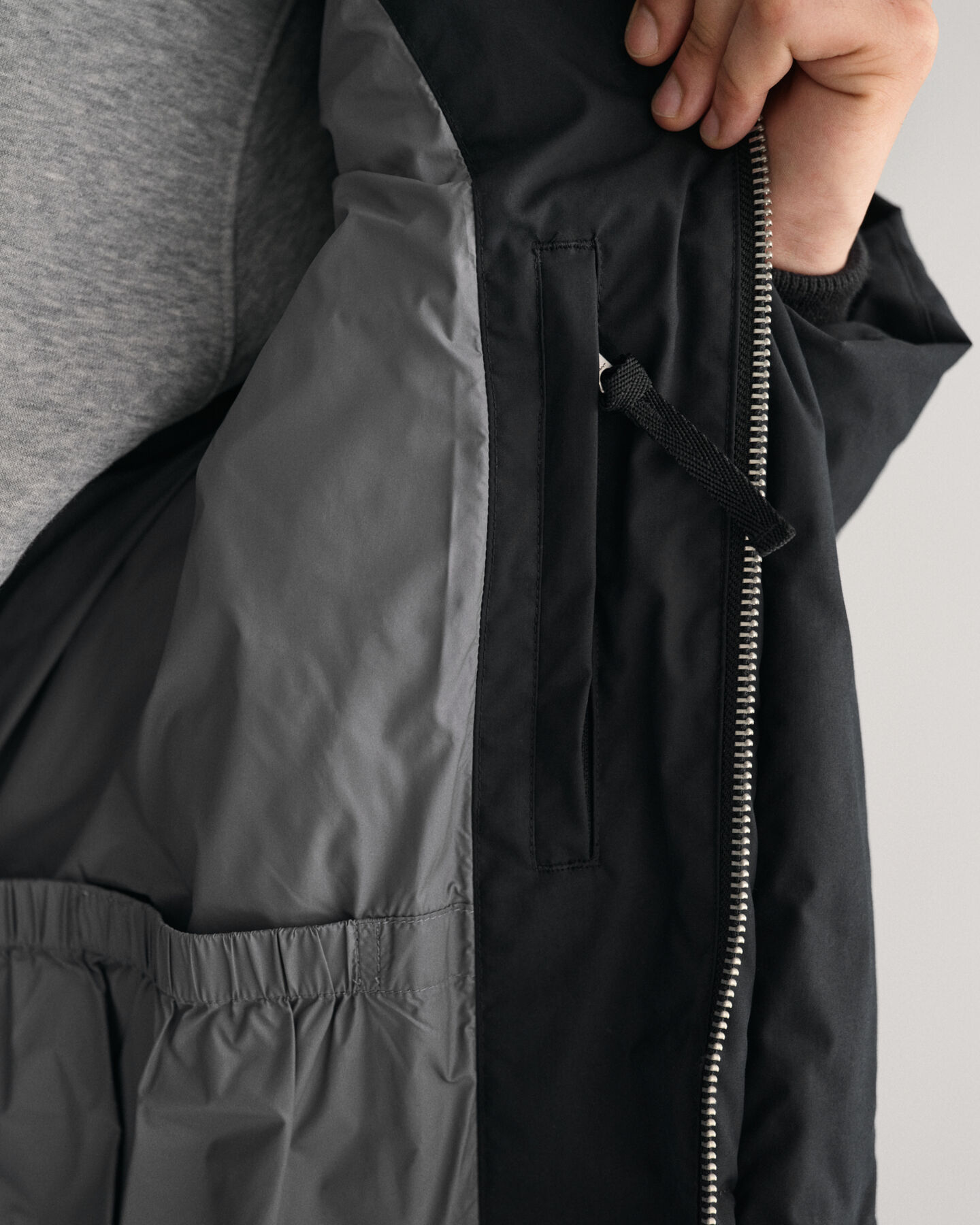 Blusão de penas comprido Alta