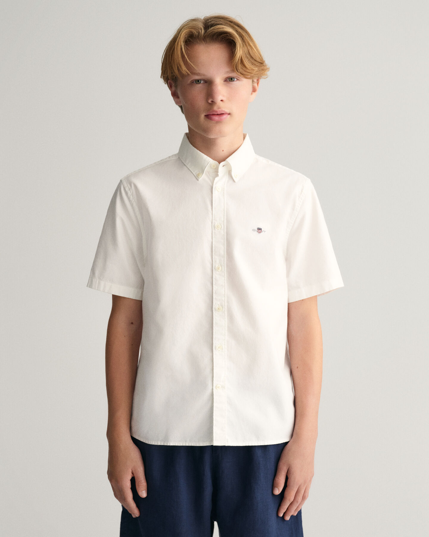 Camisa de manga curta Oxford Teens