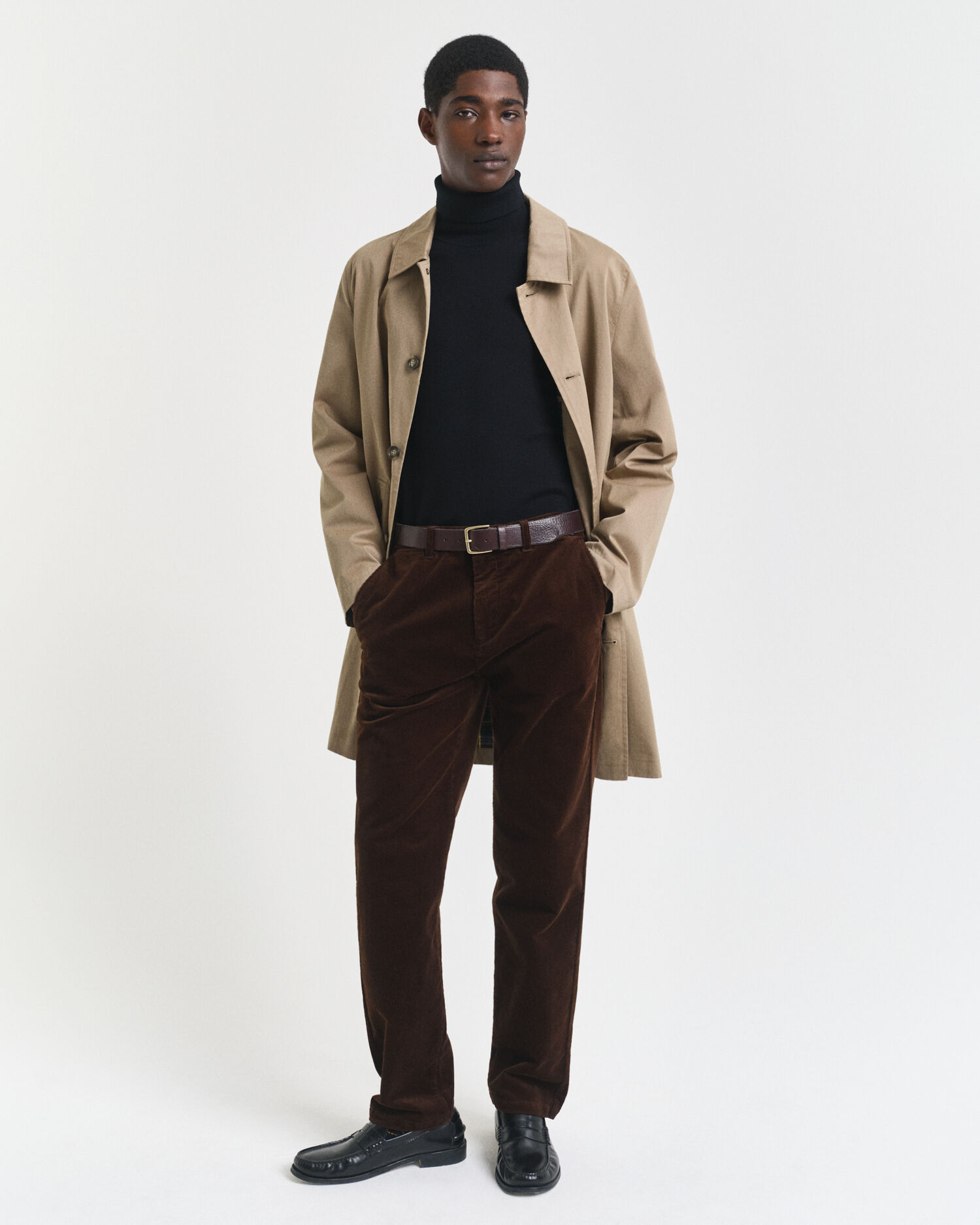 Camisola de gola alta em lã de merino extrafina