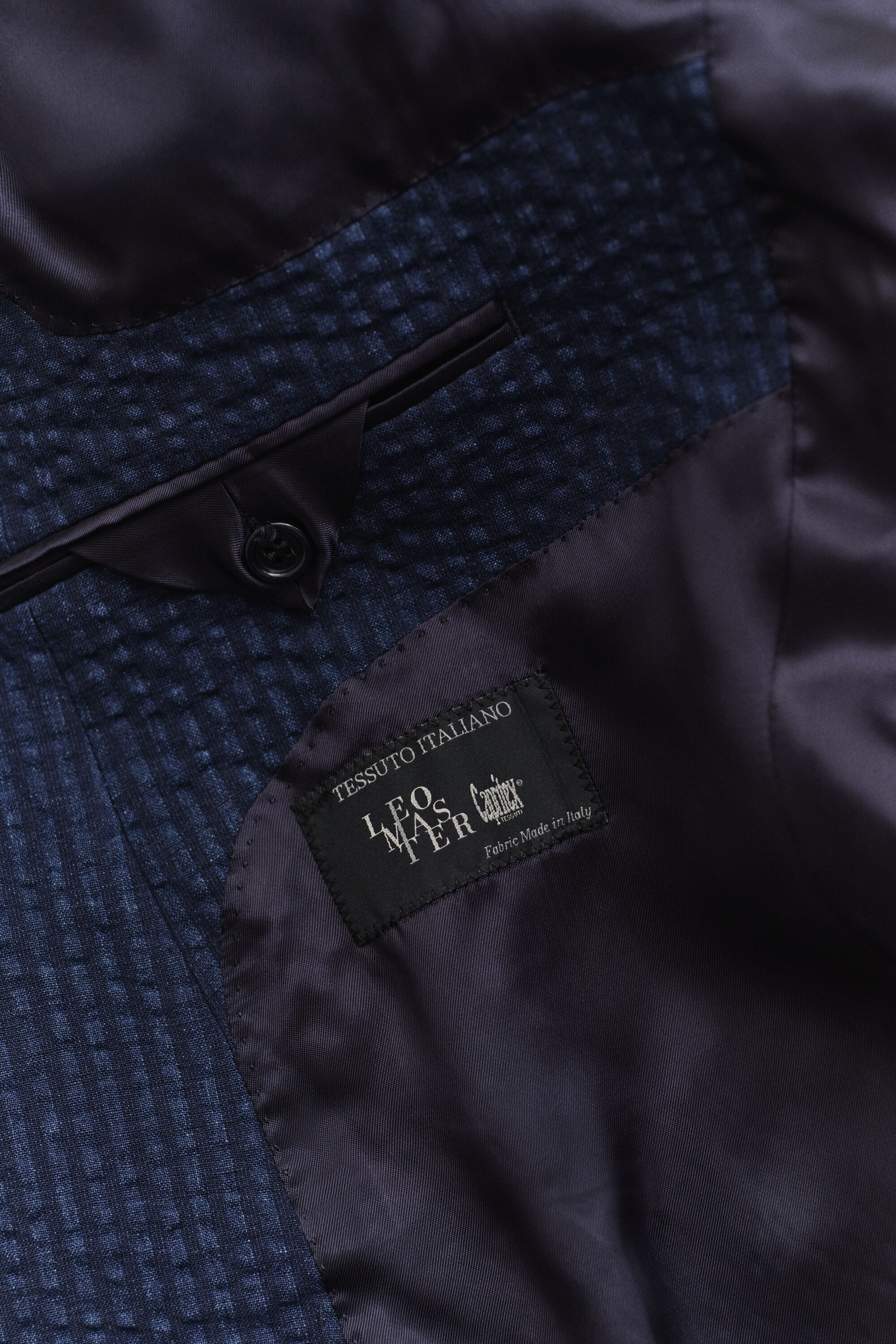 Casaco de fato Seersucker Indigo