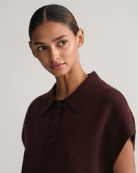 Pulover curto estilo polo