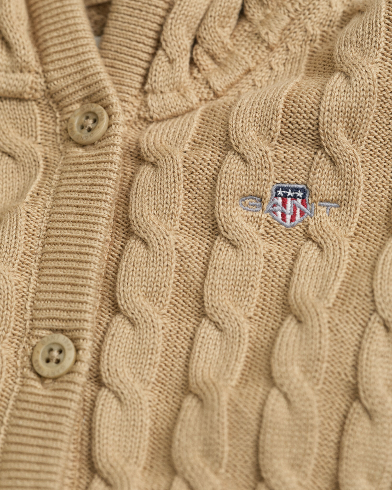 Casaco de malha entrançada em algodão Baby
