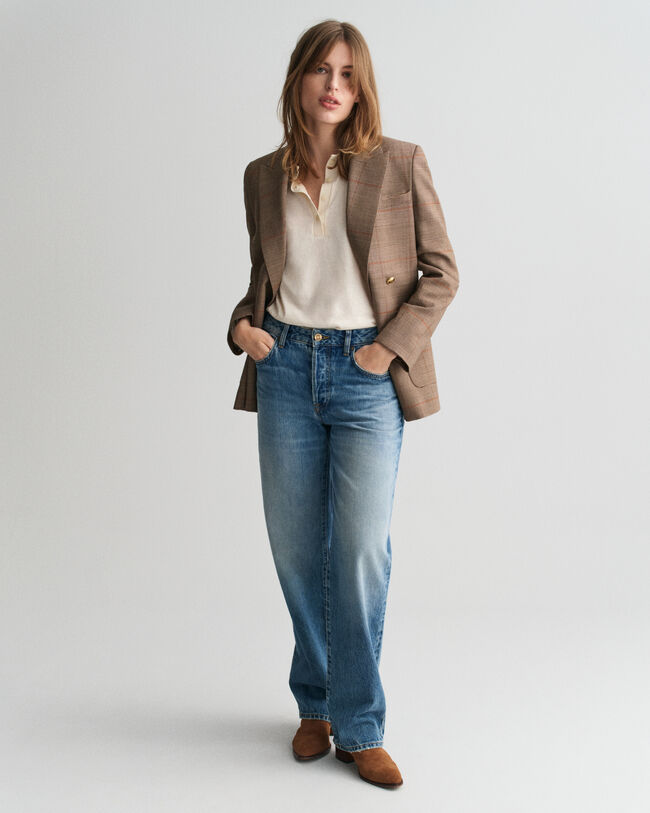 Blazer Club com padrão de xadrez regular fit