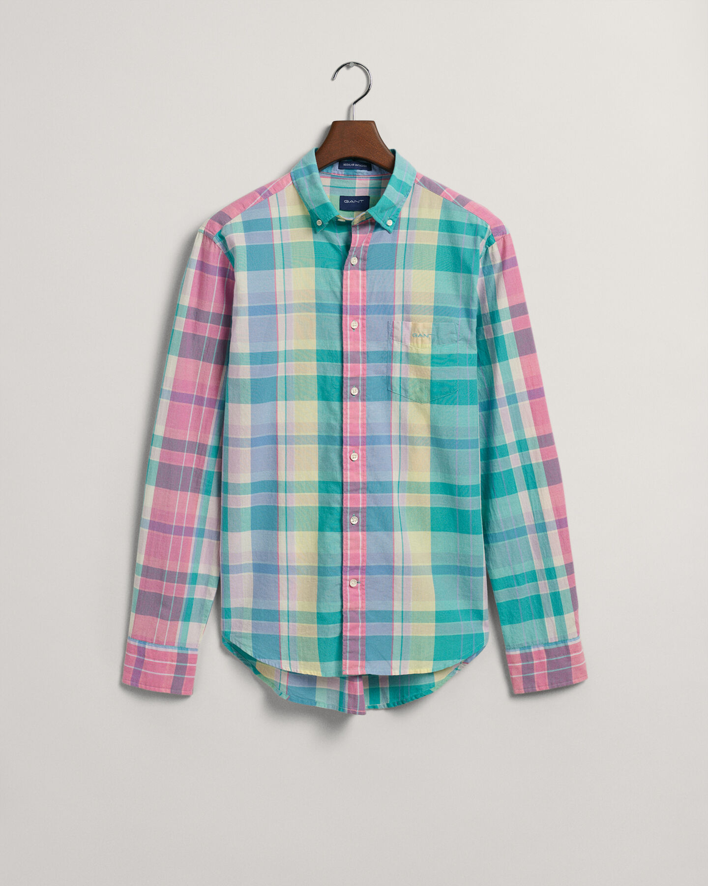 Camisa colorida Madras regular fit