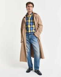 Camisa de sarja com padrão axadrezado relaxed fit