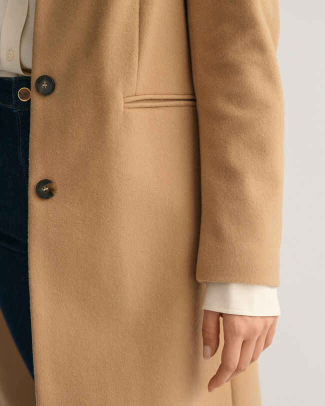 Sobretudo formal em mistura de lã