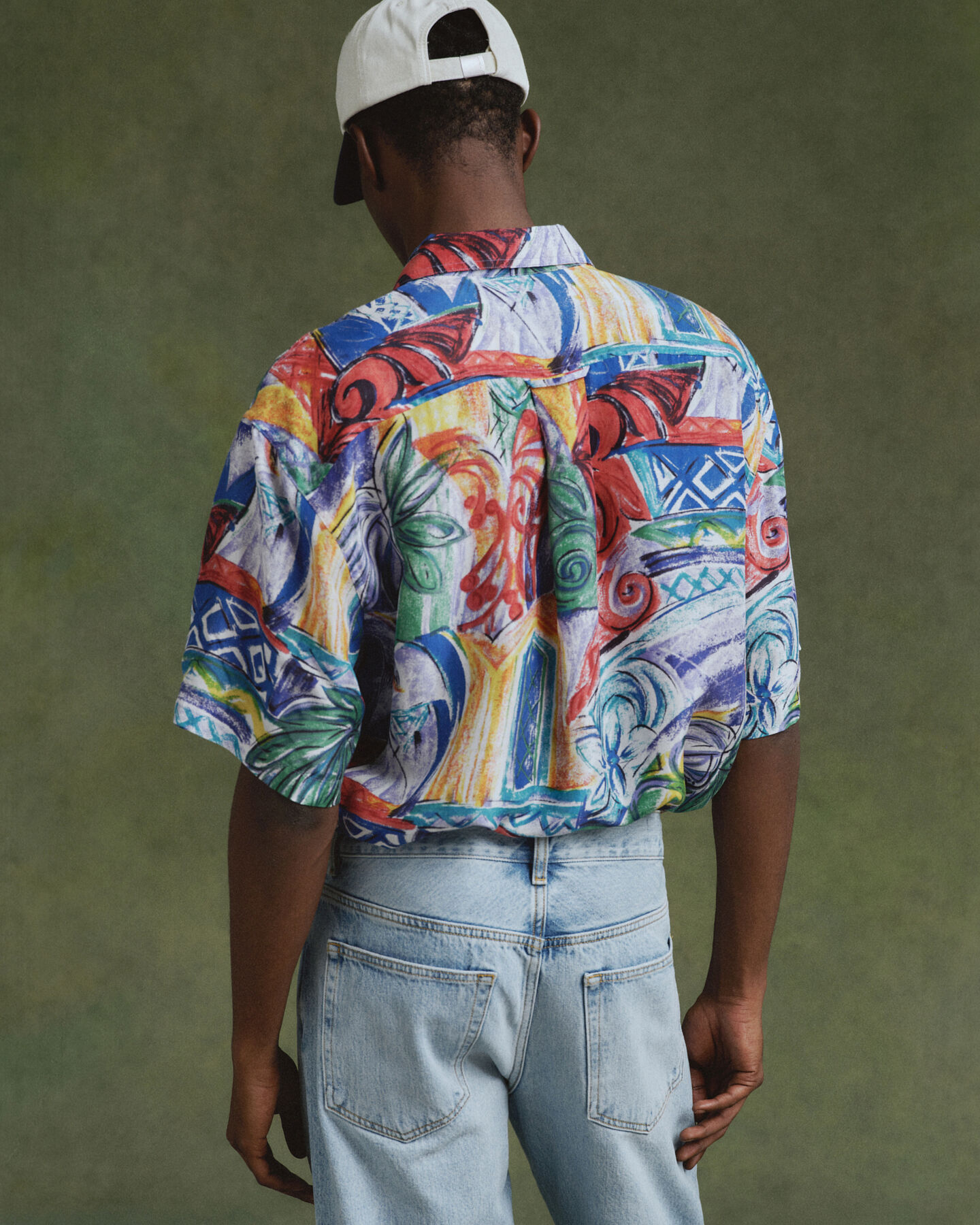 Camisa de seda estampada relaxed fit