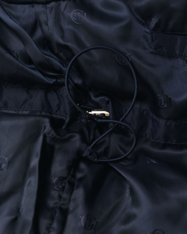 Blusão de penas com comprimento médio