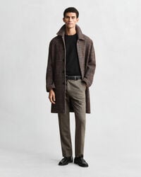 Camisola de malha com decote redondo clássica em algodão