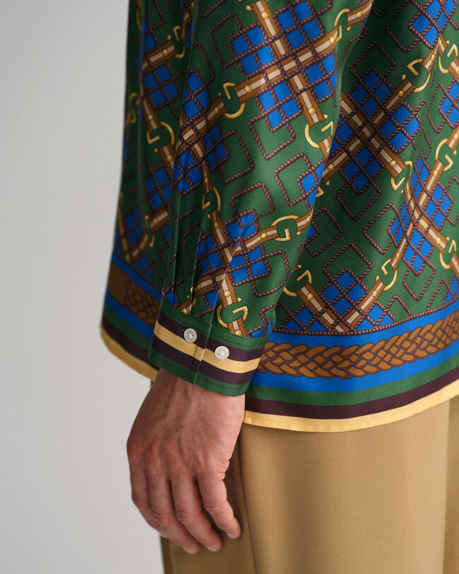Camisa em seda Medallion relaxed fit