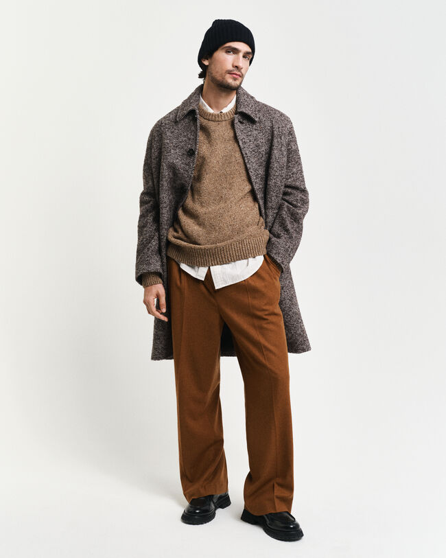 Camisola com decote redondo em lã Nepps