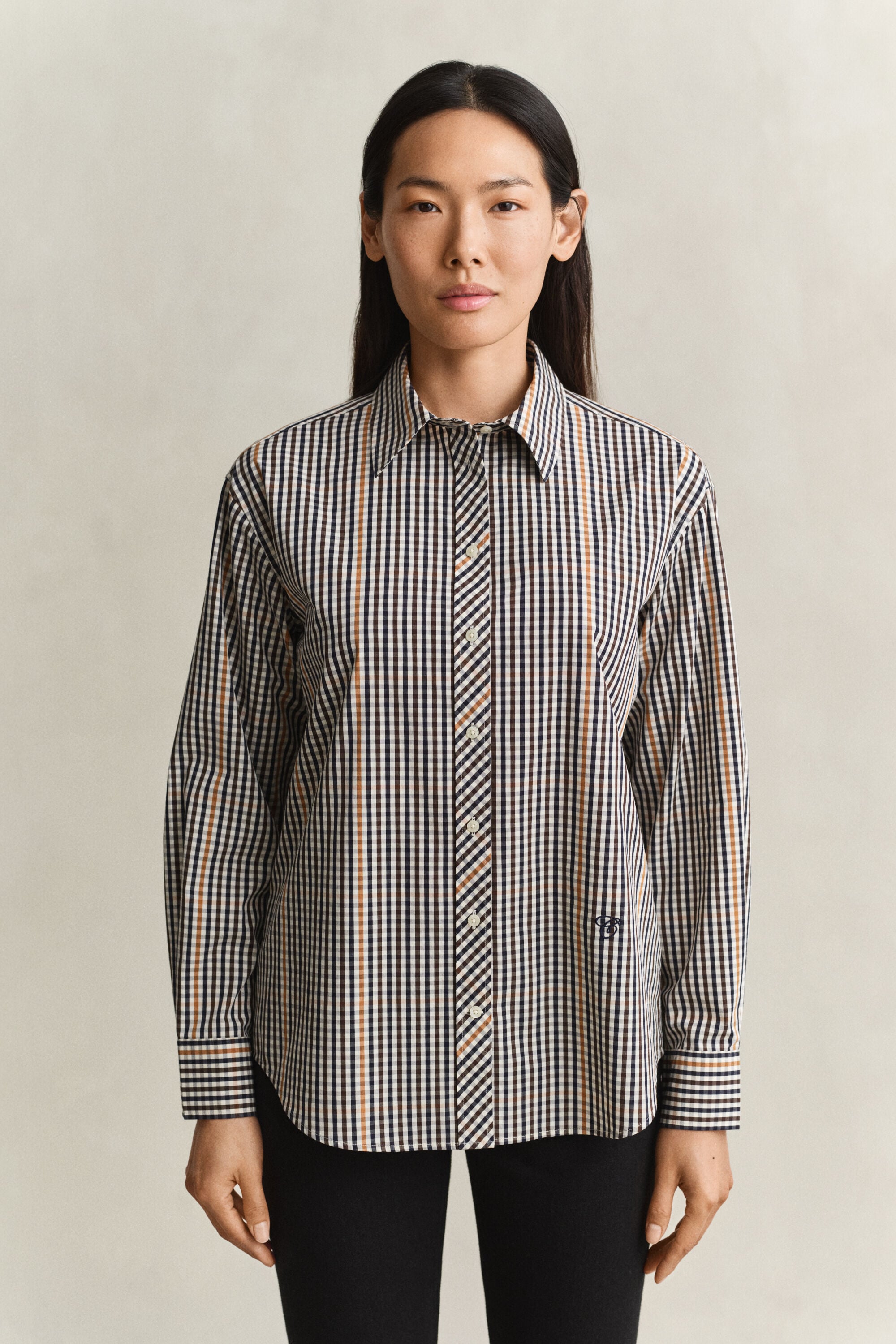 Camisa com padrão de xadrez