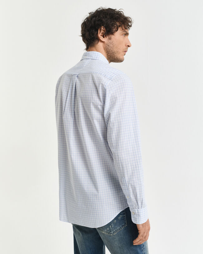 Camisa em popelina gingham Classic regular fit