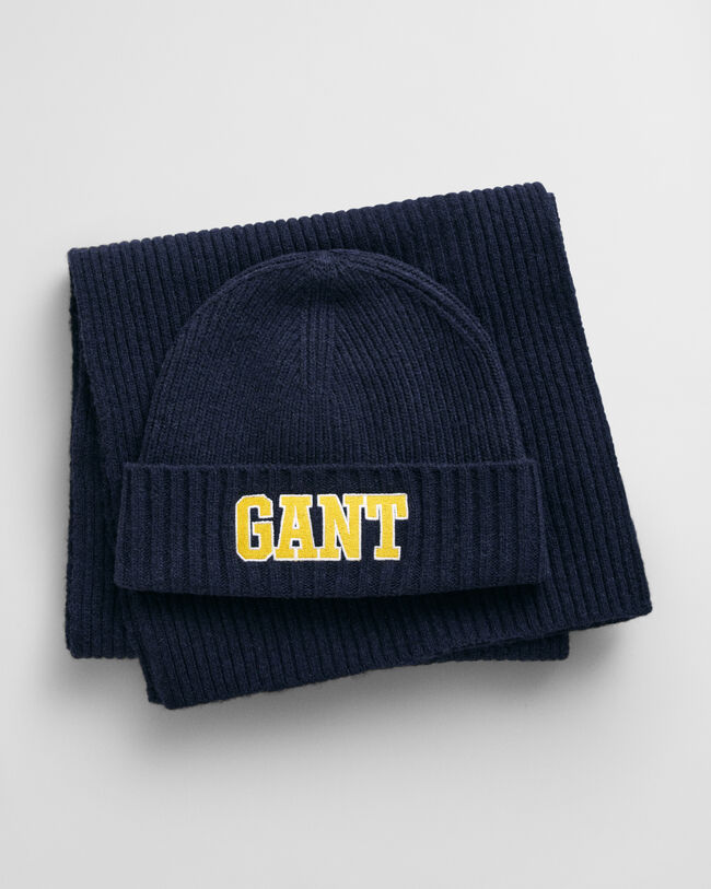 Conjunto de oferta com gorro e cachecol GANT Graphic
