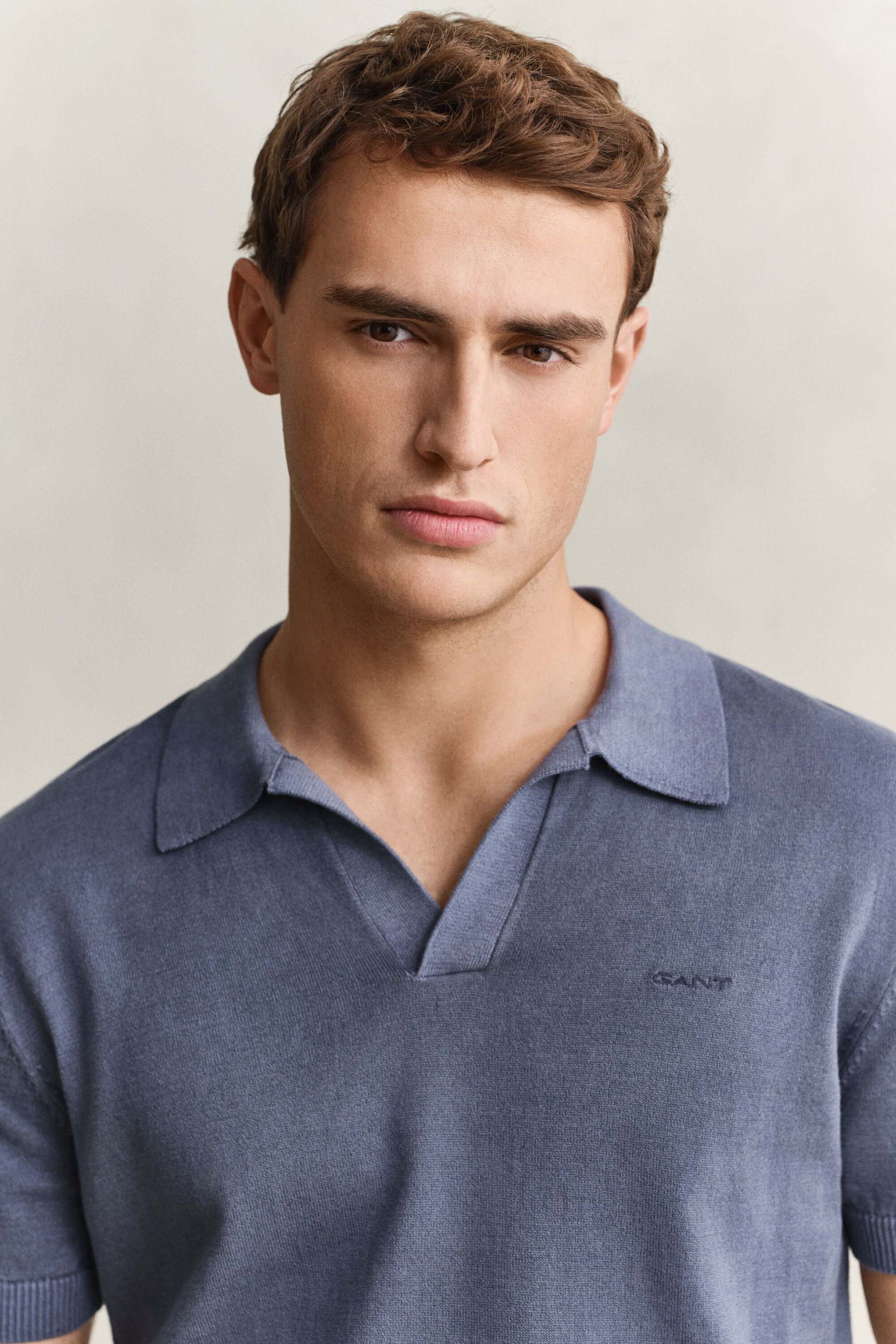 Camisola de malha tipo polo Sunfaded