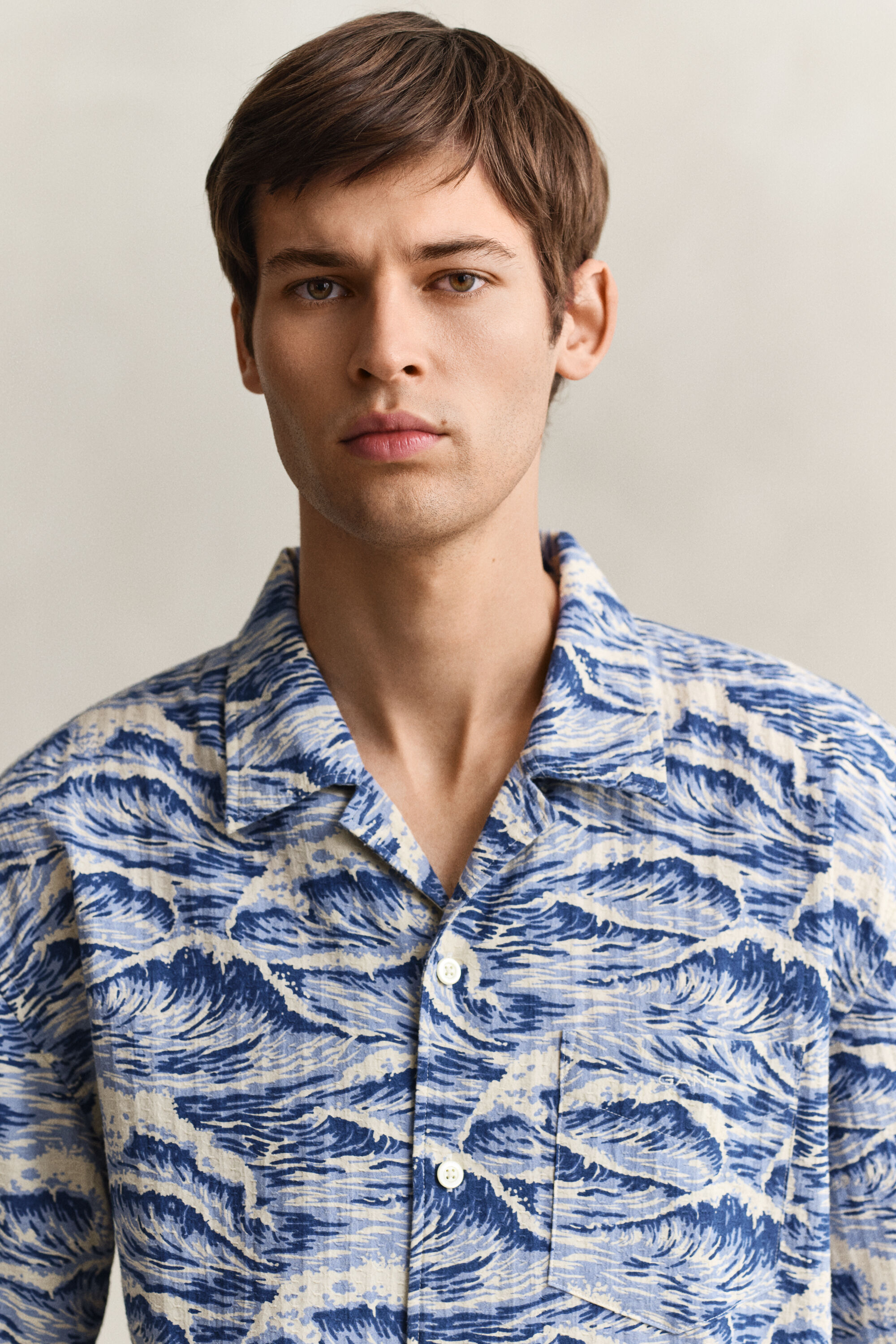 Camisa de manga curta estampada