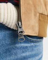 Casaco Harrington em camurça