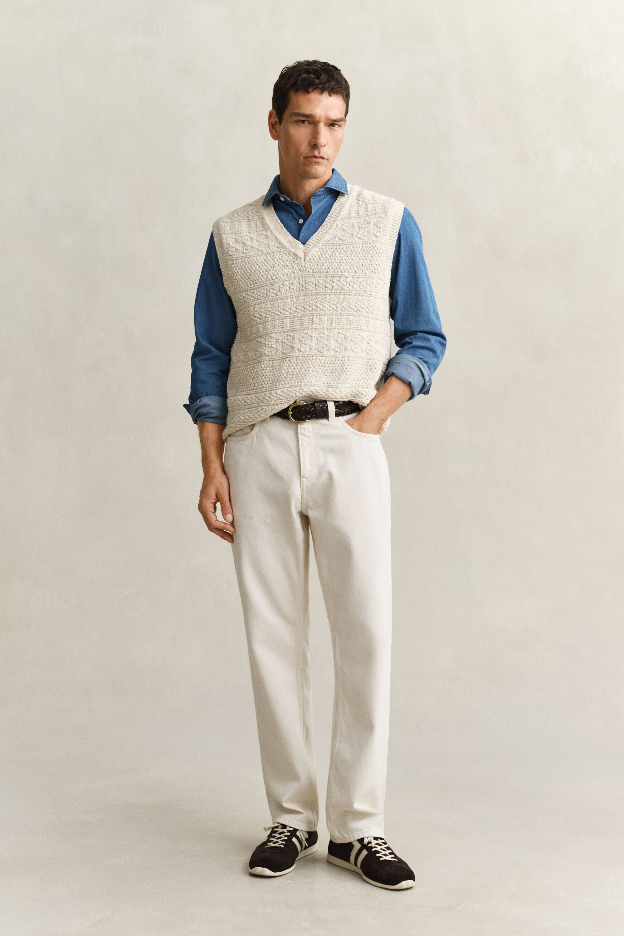 Camisa de sarja Indigo