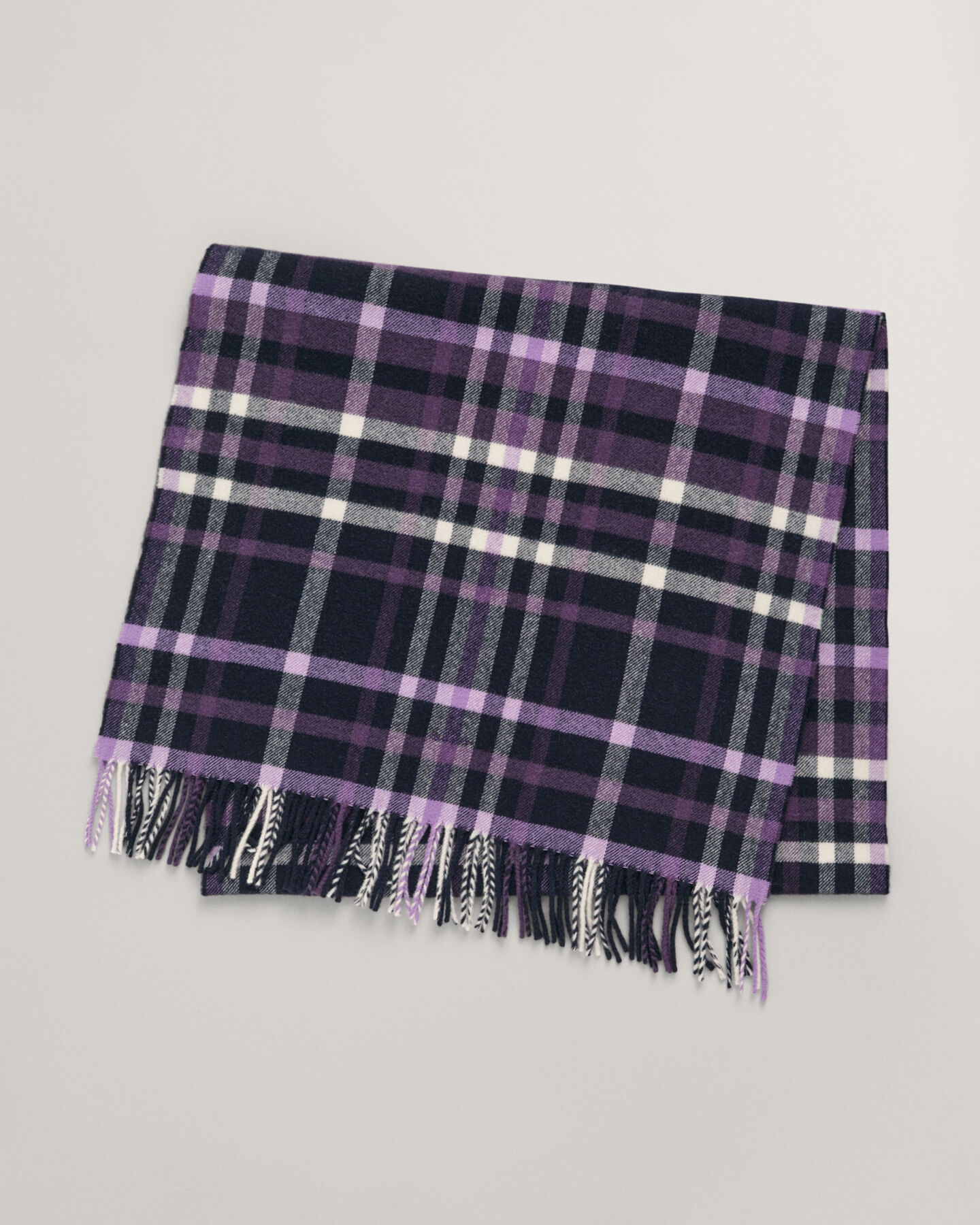 Cachecol com padrão de xadrez