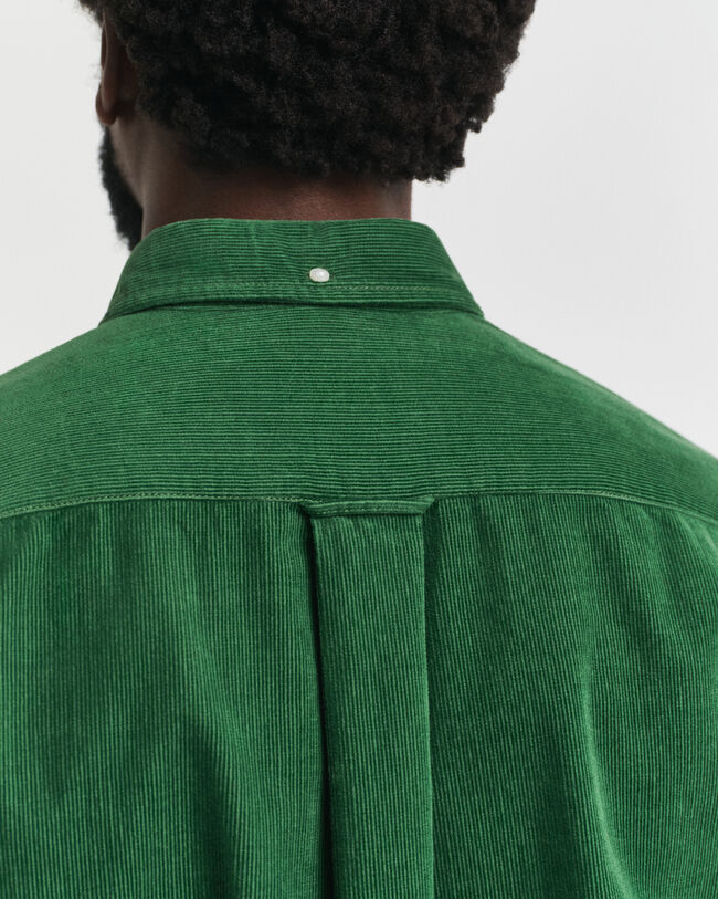 Camisa em bombazina de algodão regular fit