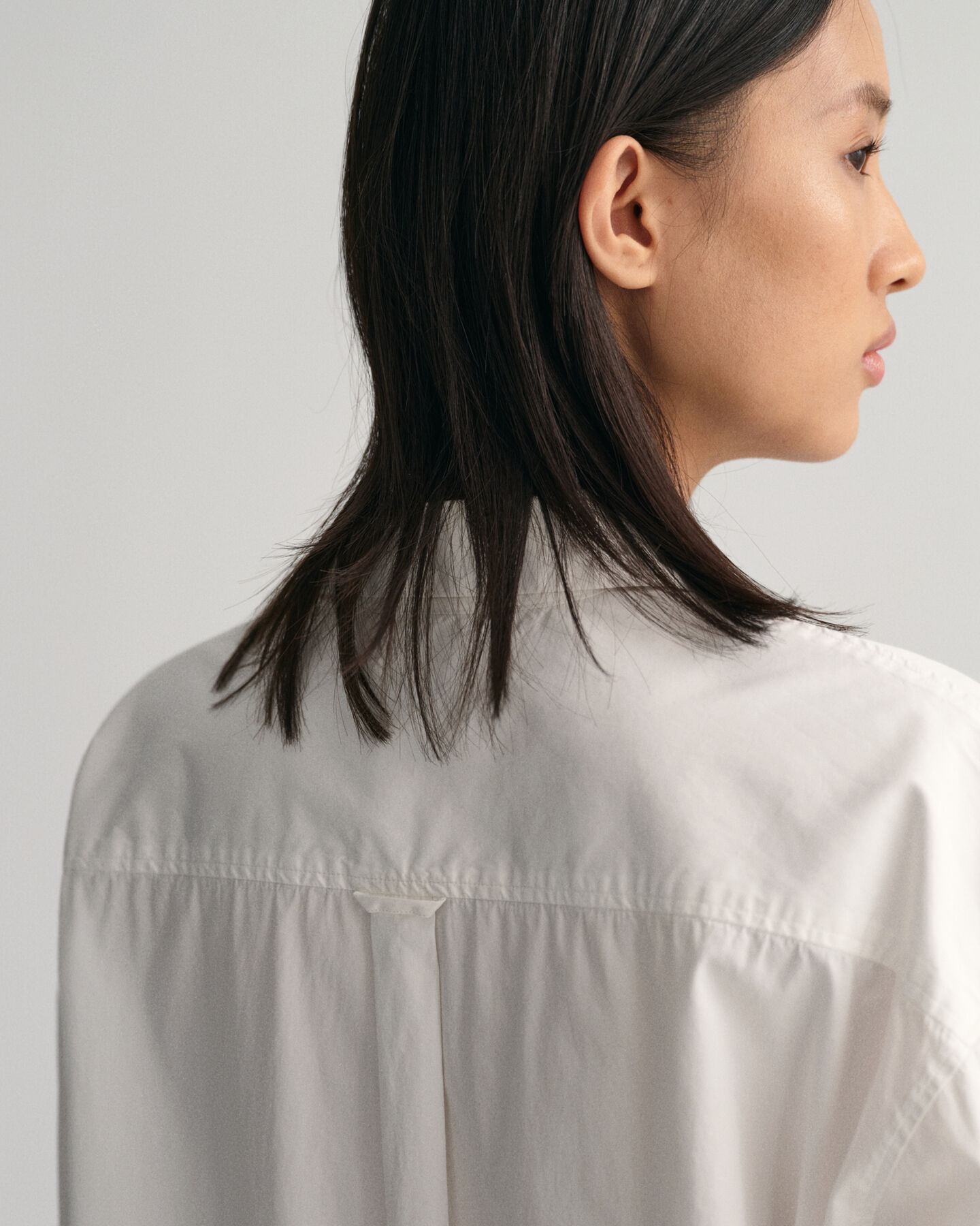 Camisa em popelina com punhos altos oversized