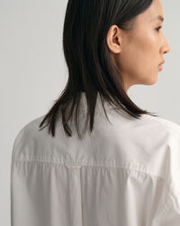 Camisa em popelina com punhos altos oversized