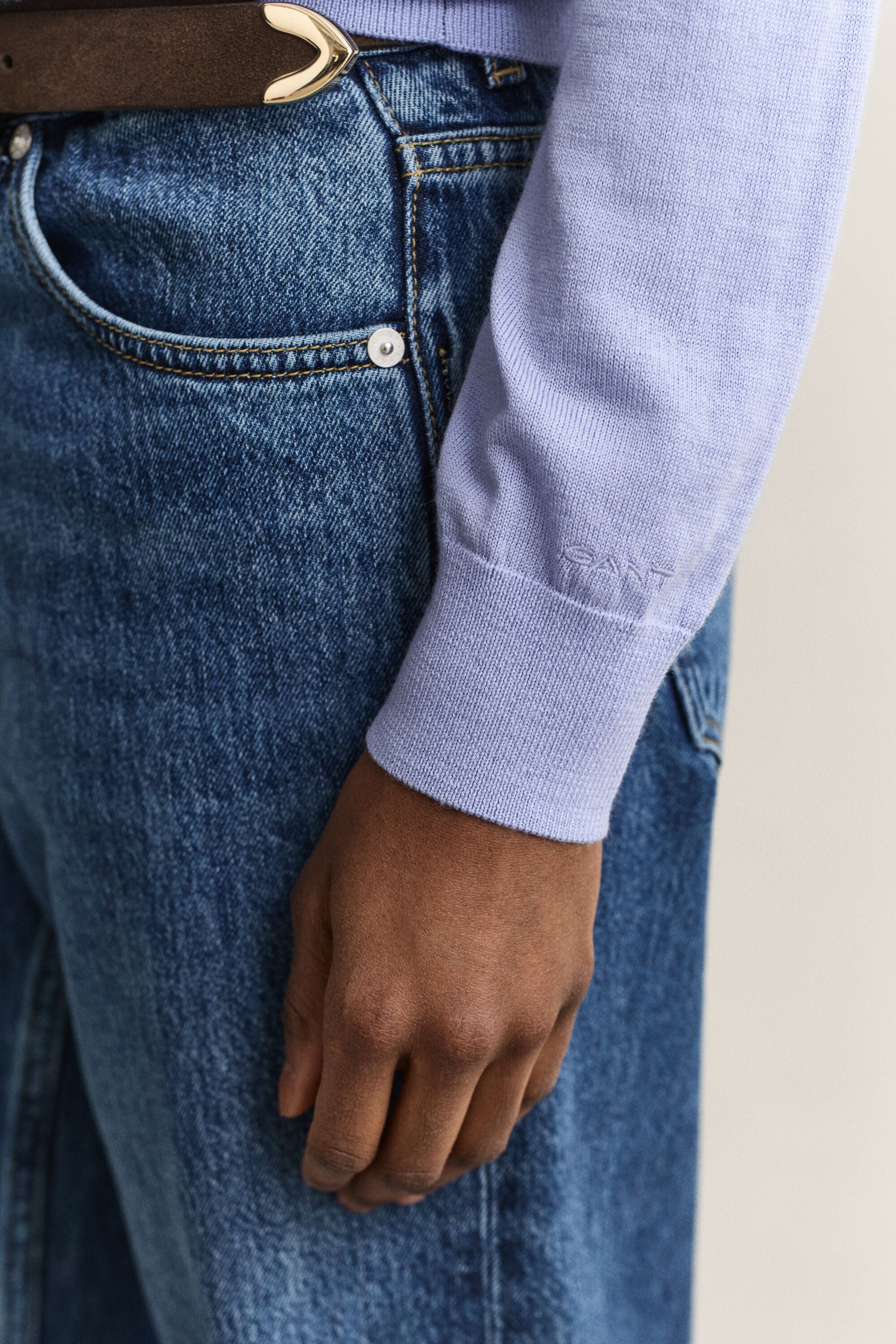 Camisola de gola alta em lã de merino extrafina