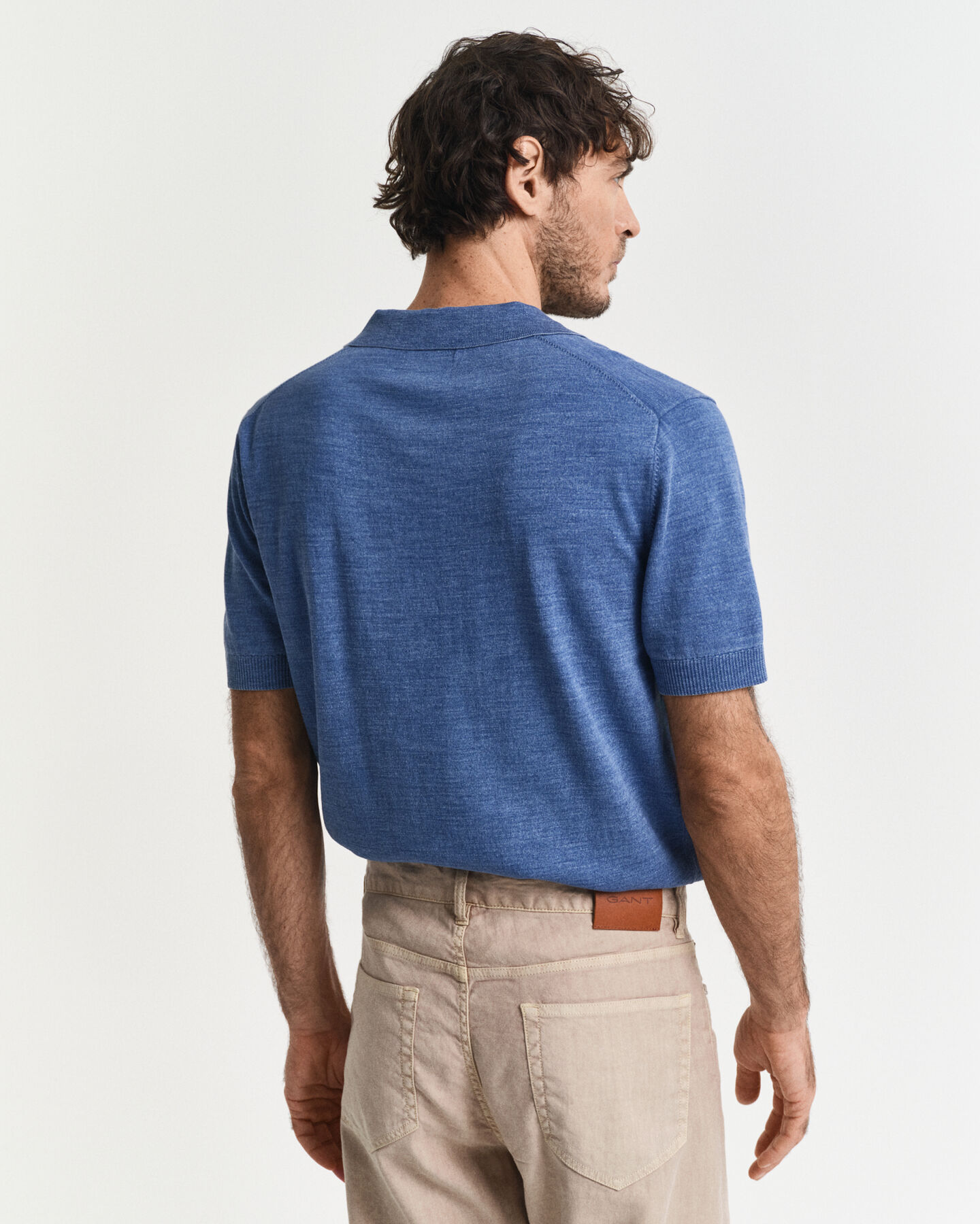 Camisola de malha estilo polo com manga curta Sunfaded