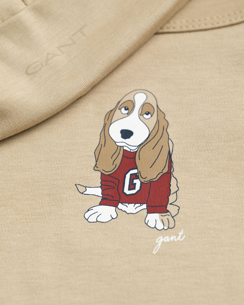 Gorro e body com estampado Dog Baby