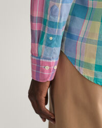 Camisa colorida Madras regular fit