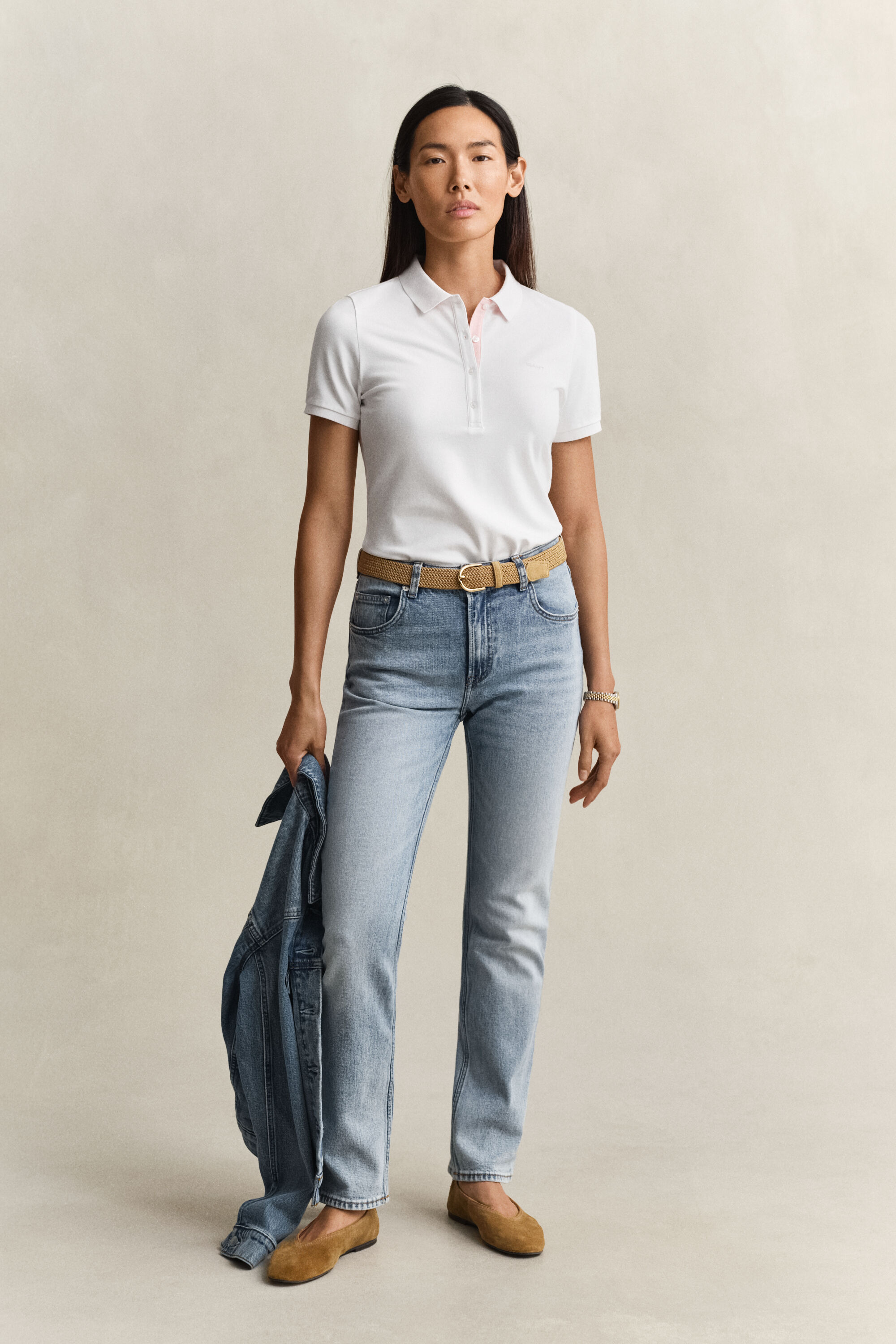 Polo em algodão piqué contrastante